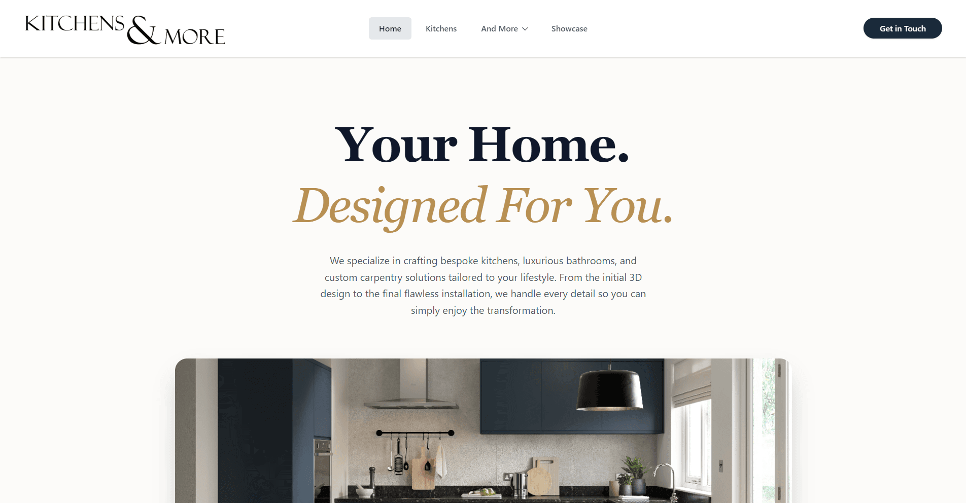 Kitchens & More Site Preview